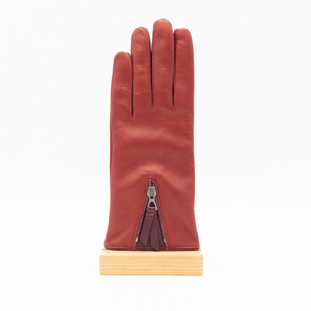 gants fermeture éclair rouge mani-conf